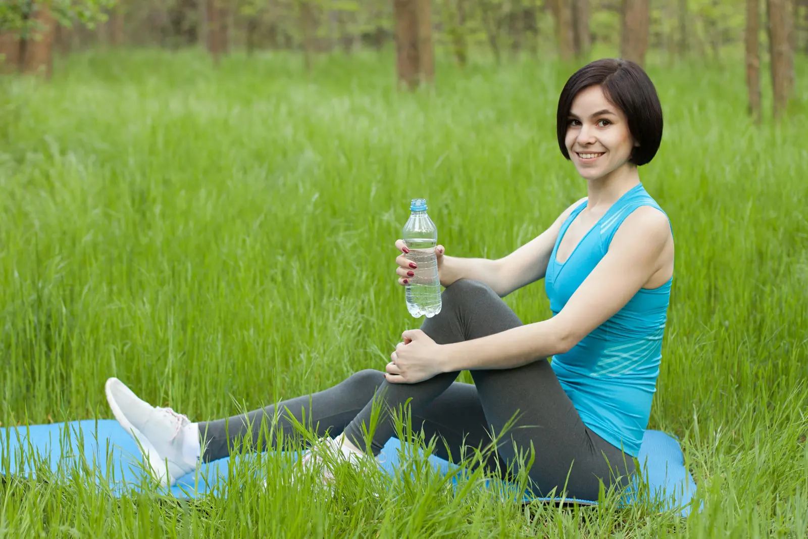 A girl who is doing exercise