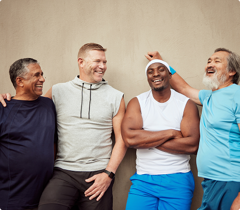4 mens are talking with each others