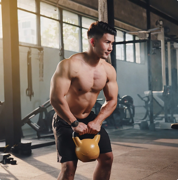 A fit man doing exercise