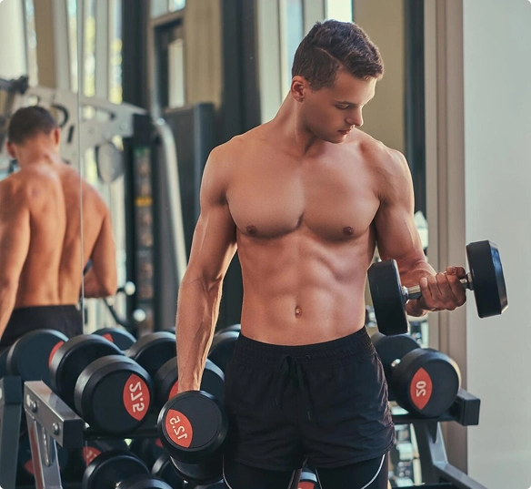 man-holding-dumbell