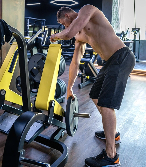 Fitness model loading plates